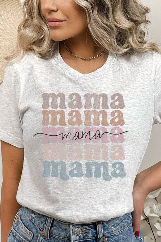Mother's Day Mama Script Block Graphic Tee